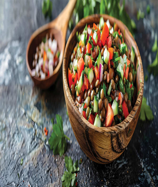 Legume Salad with Balsamic Vinegar
